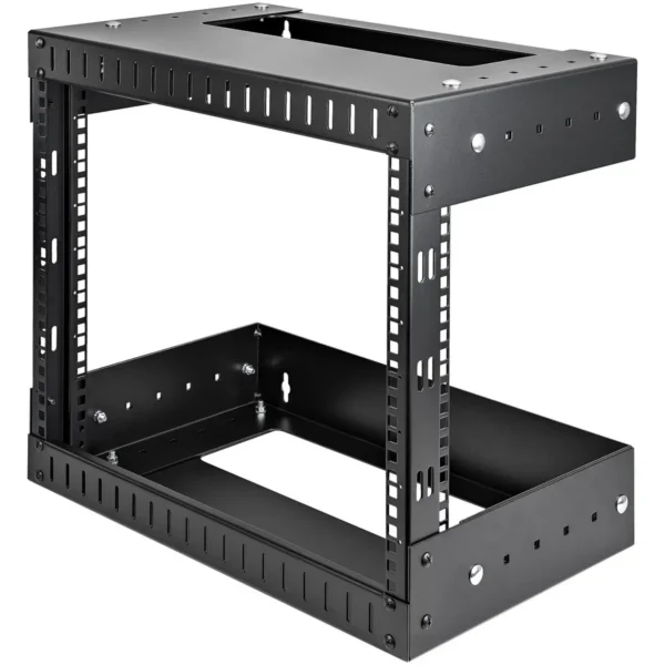 StarTech.com 8U 19″ Wall Mount Network Rack – Adjustable Depth 12-20″ 2 Post Open Frame Server Room Rack for AV/Data/ IT Communication/Computer Equipment/Switch w/Cage Nuts & Screws