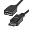 StarTech.com 6ft (2m) DisplayPort Extension Cable – 4K x 2K Video – DisplayPort Male to Female Extension Cable – DP 1.2 Extender Cable / Cord – DP to DP Cable with Latching DP Connector