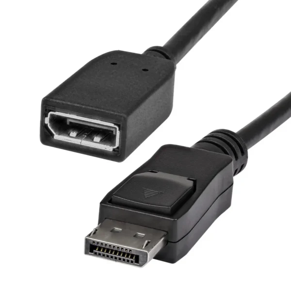 StarTech.com 6ft (2m) DisplayPort Extension Cable – 4K x 2K Video – DisplayPort Male to Female Extension Cable – DP 1.2 Extender Cable / Cord – DP to DP Cable with Latching DP Connector