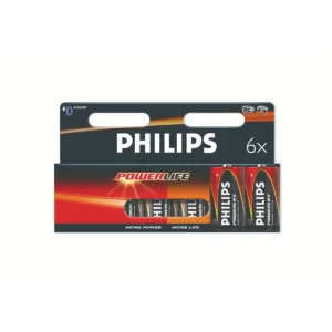 Philips PowerLife LR20PB6C D Alkaline Battery