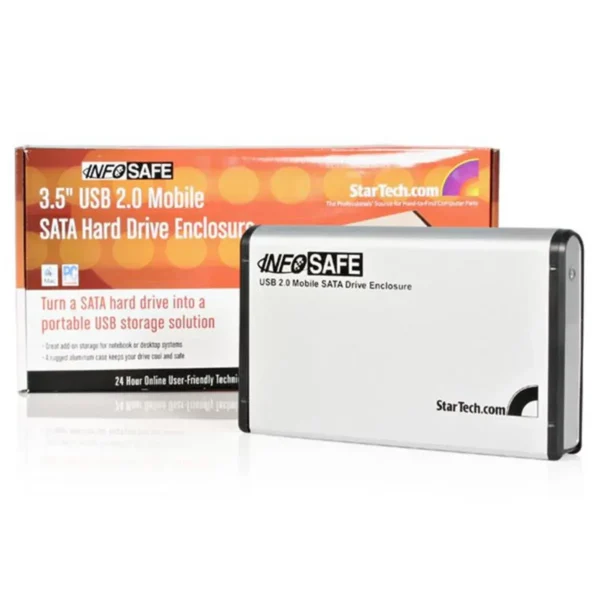 StarTech.com 3.5in USB 2.0 to SATA External Hard Drive Enclosure