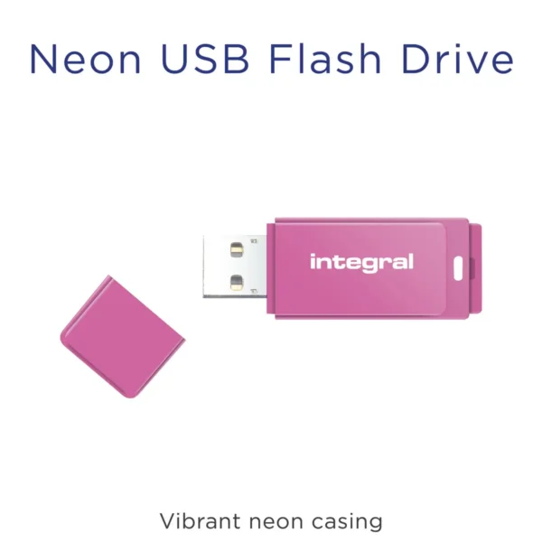 Integral 32GB USB2.0 DRIVE NEON PINK