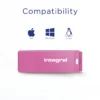 Integral 32GB USB2.0 DRIVE NEON PINK