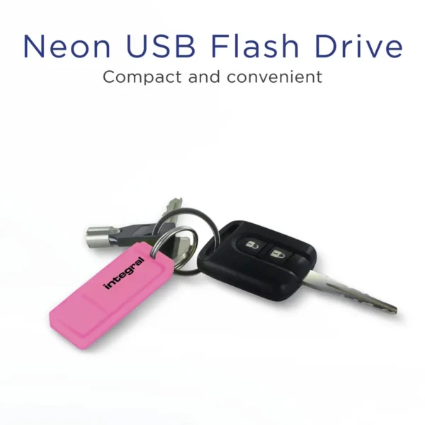 Integral 32GB USB2.0 DRIVE NEON PINK