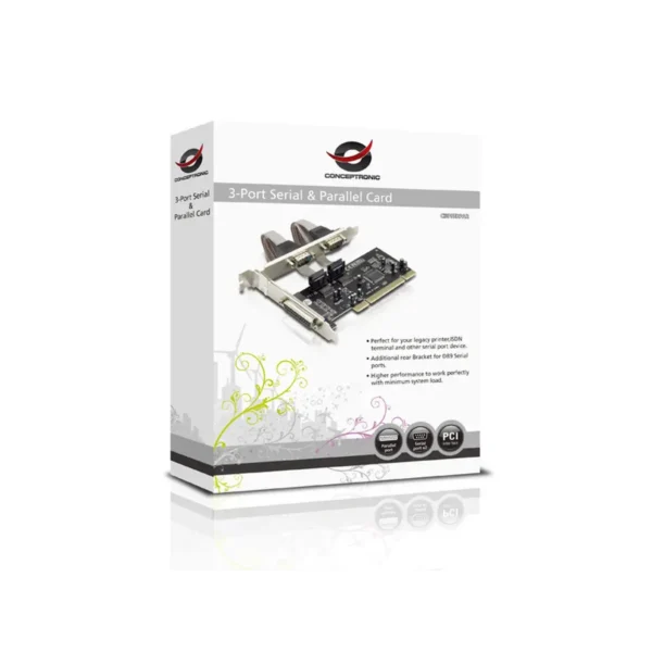 Conceptronic PCI Card 1-Port Parallel & 2-Port Serial