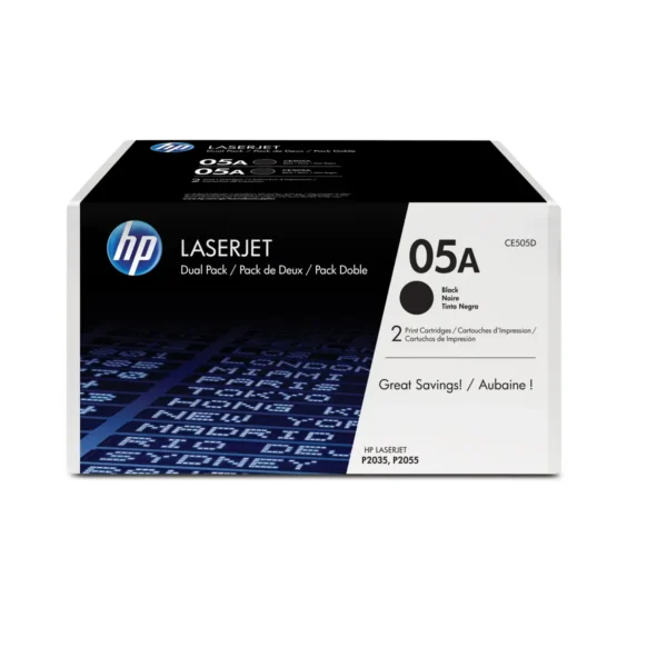HP 05A 2-pack Black Original LaserJet Toner Cartridges