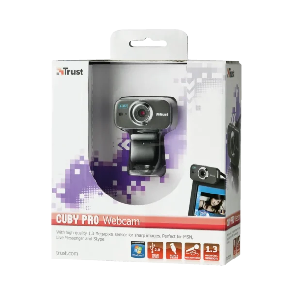 Trust Cuby Pro webcam 1.3 MP 1280 x 1024 pixels Titanium