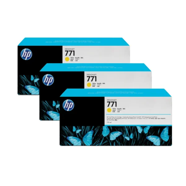 HP 771 3-pack 775-ml Yellow Designjet Ink Cartridges CR253A print head Inkjet printing