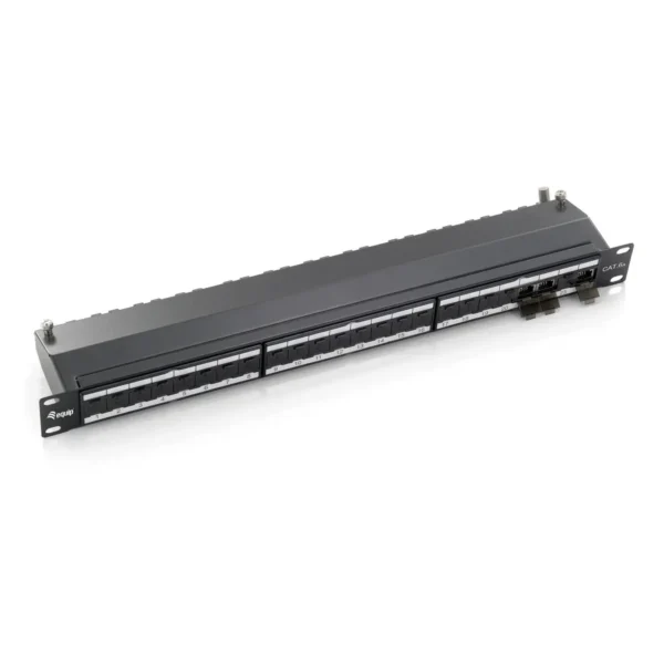 Equip 24-Port Cat.6A Shielded Patch Panel, Black