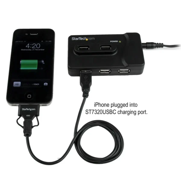 StarTech.com 6 Port USB 3.0 / USB 2.0 Combo Hub with 2A Charging Port - 2x USB 3.0 & 4x USB 2.0