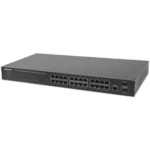 Intellinet 24-Port Gigabit Ethernet PoE+ Web-Managed Switch with 2 SFP Ports, 24 x PoE ports, IEEE 802.3at/af Power over Ethernet (PoE+/PoE), 2 x SFP, Endspan, 19″ Rackmount