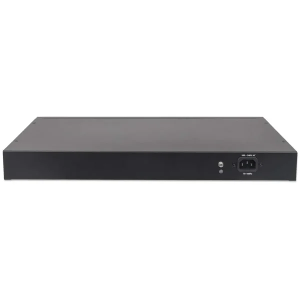 Intellinet 24-Port Gigabit Ethernet PoE+ Web-Managed Switch with 2 SFP Ports, 24 x PoE ports, IEEE 802.3at/af Power over Ethernet (PoE+/PoE), 2 x SFP, Endspan, 19″ Rackmount