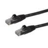 StarTech.com 10ft CAT6 Ethernet Cable – Black CAT 6 Gigabit Ethernet Wire -650MHz 100W PoE RJ45 UTP Network/Patch Cord Snagless w/Strain Relief Fluke Tested/Wiring is UL Certified/TIA
