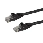 StarTech.com 10ft CAT6 Ethernet Cable – Black CAT 6 Gigabit Ethernet Wire -650MHz 100W PoE RJ45 UTP Network/Patch Cord Snagless w/Strain Relief Fluke Tested/Wiring is UL Certified/TIA