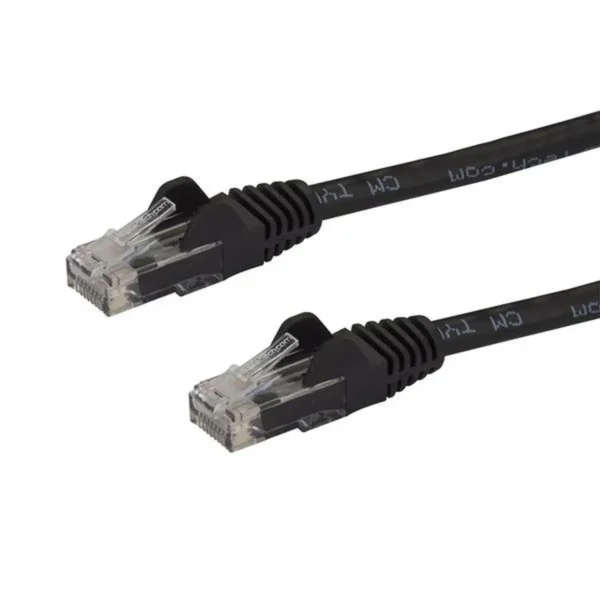 StarTech.com 10ft CAT6 Ethernet Cable – Black CAT 6 Gigabit Ethernet Wire -650MHz 100W PoE RJ45 UTP Network/Patch Cord Snagless w/Strain Relief Fluke Tested/Wiring is UL Certified/TIA