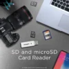 Integral USB 2.0 CARD READER DUAL SLOT SD MICRO SD ETAIL