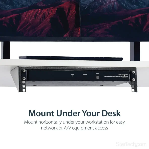StarTech.com 2U 19in Steel Vertical Wall Mount Equipment Rack Bracket
