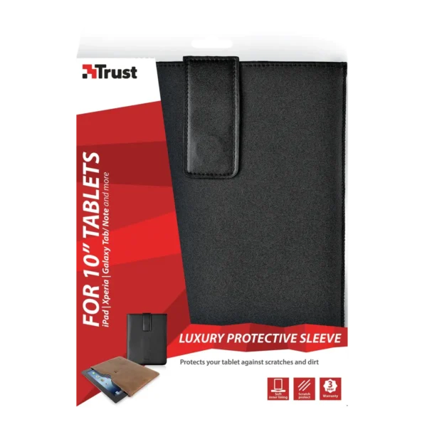 Trust 18193 tablet case 25.4 cm (10″) Sleeve case Black