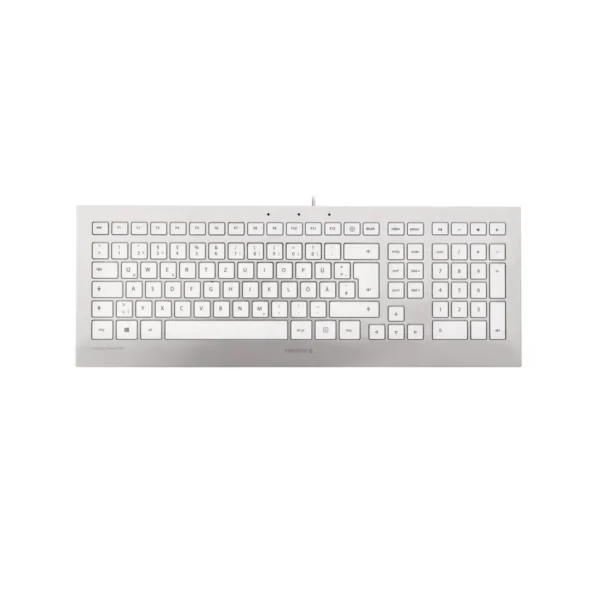 CHERRY Strait keyboard Universal USB QWERTY US English Silver, White
