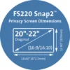 Kensington FS220 Snap2 Privacy Screen for 20”-22” Widescreen Monitors - Black