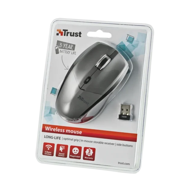 Trust Long-life mouse RF Wireless Optical 1600 DPI