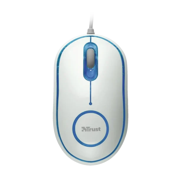 Trust MultiColour – White mouse USB Type-A Optical 800 DPI