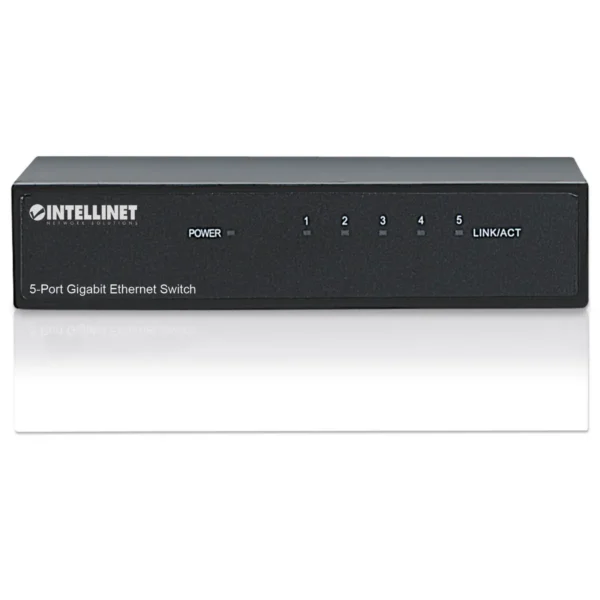 Intellinet 5-Port Gigabit Ethernet Switch, Desktop Size, Metal Housing, IEEE 802.3az (Energy Efficient Ethernet)