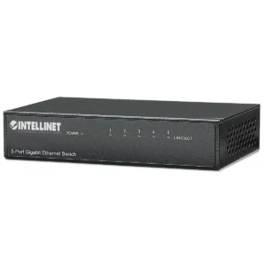 Intellinet 5-Port Gigabit Ethernet Switch, Desktop Size, Metal Housing, IEEE 802.3az (Energy Efficient Ethernet)