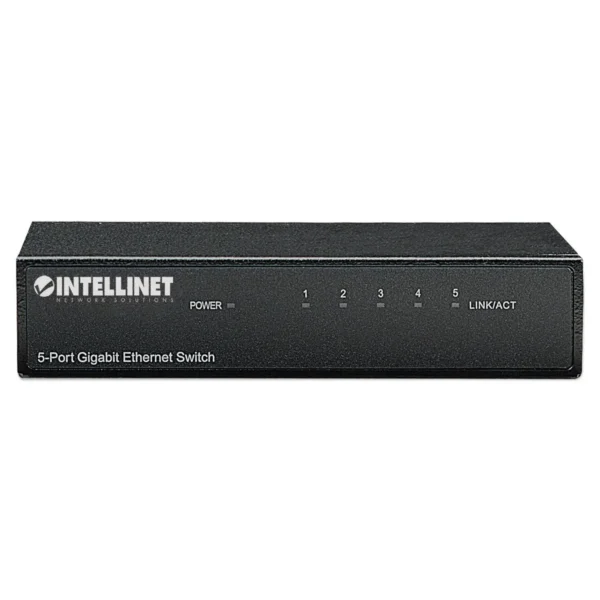 Intellinet 5-Port Gigabit Ethernet Switch, Desktop Size, Metal Housing, IEEE 802.3az (Energy Efficient Ethernet)