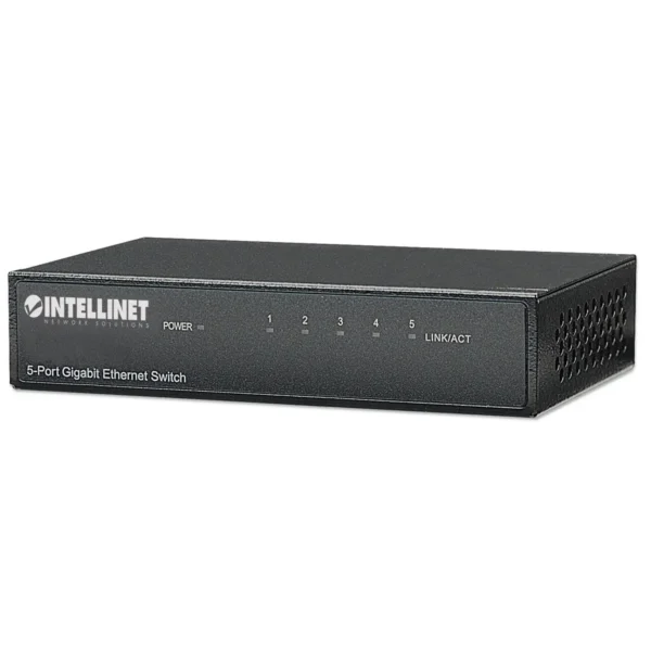 Intellinet 5-Port Gigabit Ethernet Switch, Desktop Size, Metal Housing, IEEE 802.3az (Energy Efficient Ethernet)