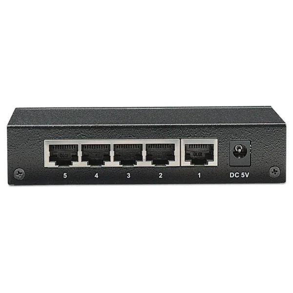 Intellinet 5-Port Gigabit Ethernet Switch, Desktop Size, Metal Housing, IEEE 802.3az (Energy Efficient Ethernet)