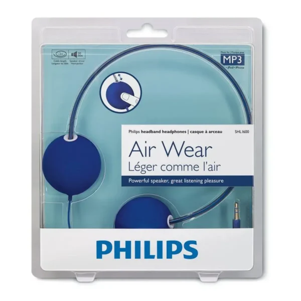Philips SHL1600/28 headphones/headset Wired Head-band Blue
