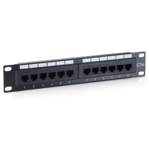 Equip 12-Port Cat.5e Unshielded Patch Panel, Black