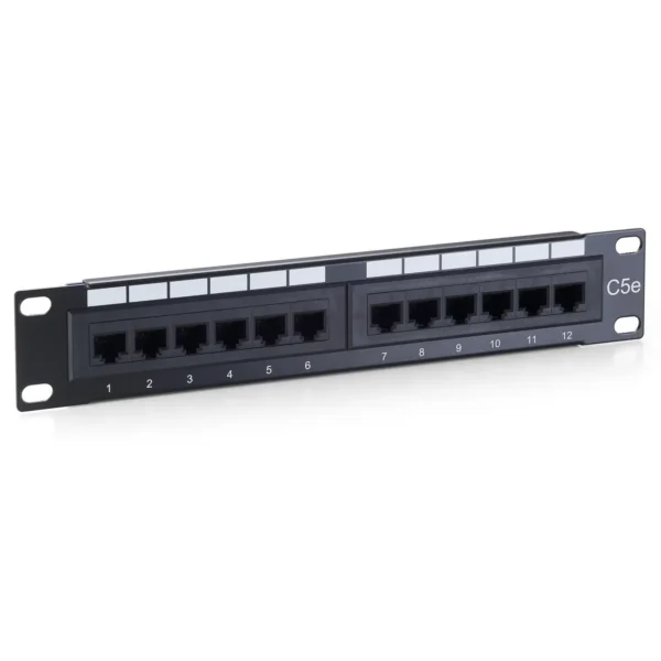 Equip 12-Port Cat.5e Unshielded Patch Panel, Black