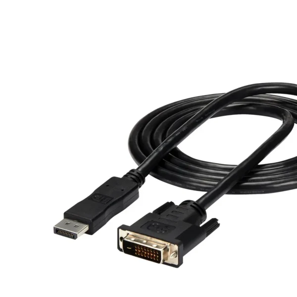StarTech.com 6ft (1.8m) DisplayPort to DVI Cable, DisplayPort to DVI Adapter Cable, Passive DP to DVI-D Video Converter, 1080p – Replaced by DP2DVI2MM6