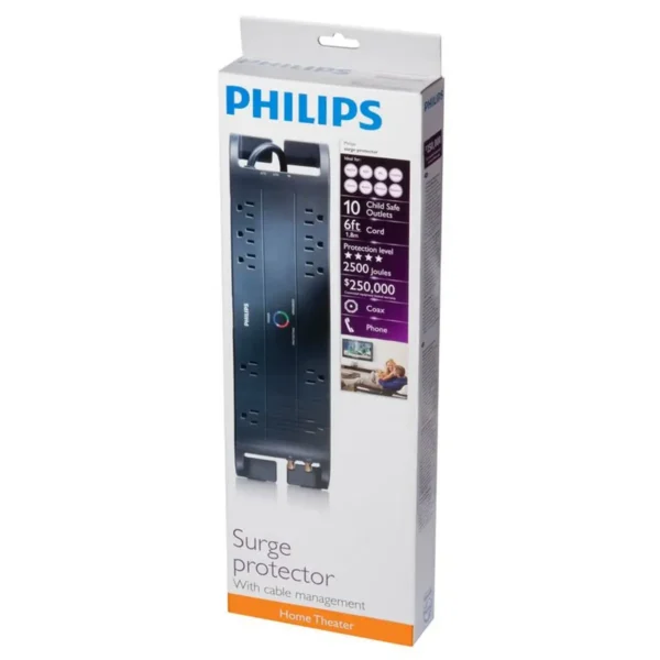 Philips SPP5105C/17 surge protector Black 10 AC outlet(s) 1.83 m