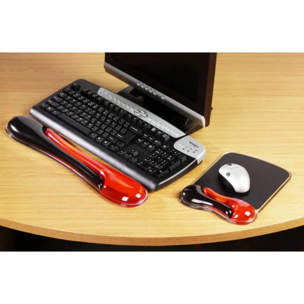 Kensington Duo Gel Mouse Pad Wrist Rest - Red