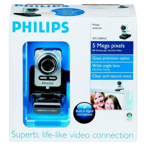 Philips SPC1000NC/27 webcam 1.3 MP USB 2.0 Black, Silver
