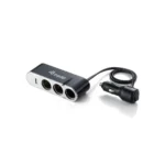 Equip Triple Socket with USB Car Charger