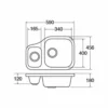 CDA KCC27SS kitchen sink Top-mounted sink Rectangular Stainless steel