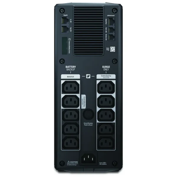 APC Back-UPS Pro, 1500VA/865W, Tower, 230V, 10x IEC C13 outlets, AVR, LCD, User Replaceable Battery