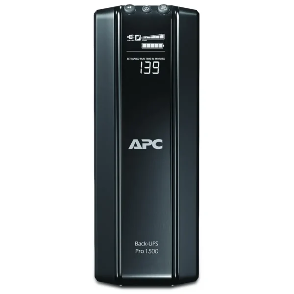 APC Back-UPS Pro, 1500VA/865W, Tower, 230V, 10x IEC C13 outlets, AVR, LCD, User Replaceable Battery