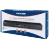 Intellinet 16-Port Gigabit Ethernet Switch, 16-Port RJ45 10/100/1000 Mbps, IEEE 802.3az Energy Efficient Ethernet, 19″ Rackmount, Metal (Euro 2-pin plug)