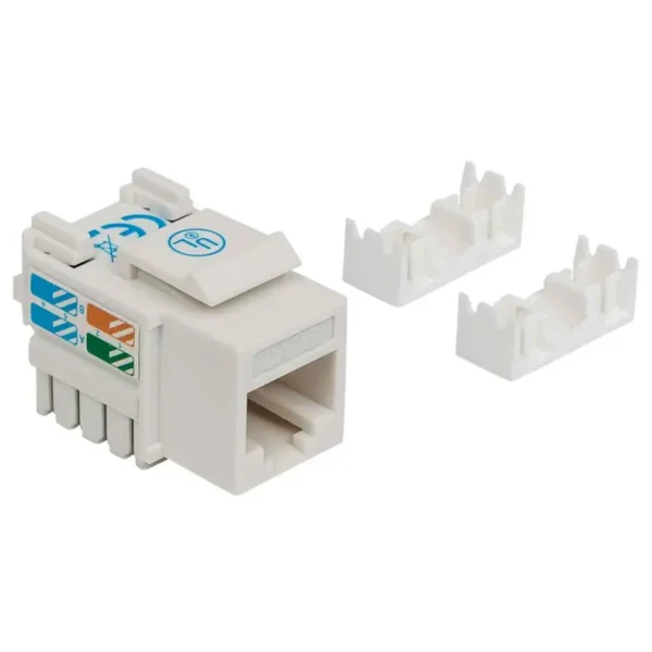Intellinet Keystone Jack, Cat6, UTP, Punch-down, White