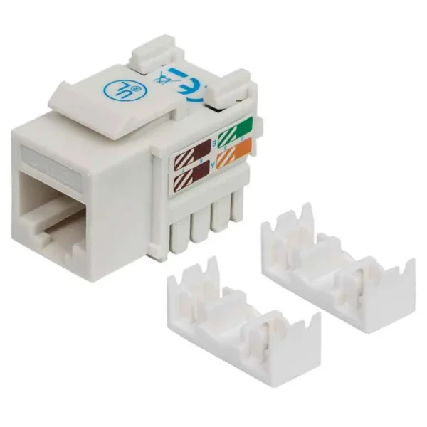 Intellinet Keystone Jack, Cat6, UTP, Punch-down, White