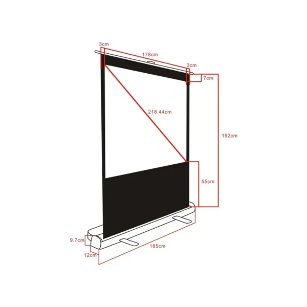 Multibrackets M 4:3 Portable Projection Screen 172×130, 86″