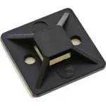 InLine Cable Tie Mounts adhesive 25x25mm black 10pcs