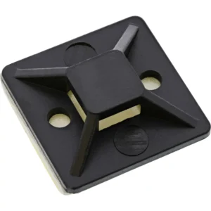 InLine Cable Tie Mounts adhesive 25x25mm black 10pcs