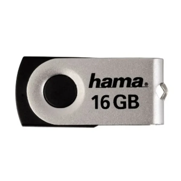 Hama Rotate Mini USB flash drive 16 GB USB Type-A 2.0 Black, Silver