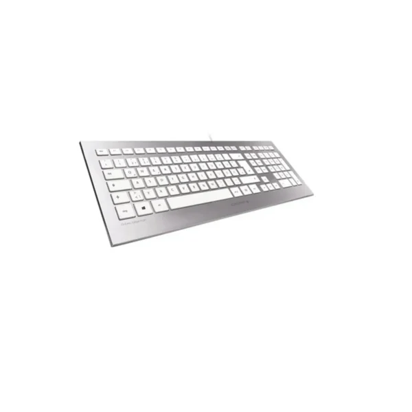 CHERRY Strait keyboard Universal USB QWERTY UK English Silver, White